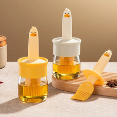 2in1 Silicon Duck Oil Brush + Storage