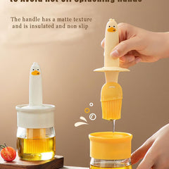 2in1 Silicon Duck Oil Brush + Storage