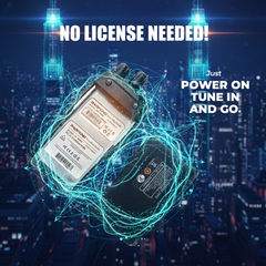 Long-Range Walkie Talkie 16 Channel, Portable Two-Way Radio Set (Black, Pack of 2)