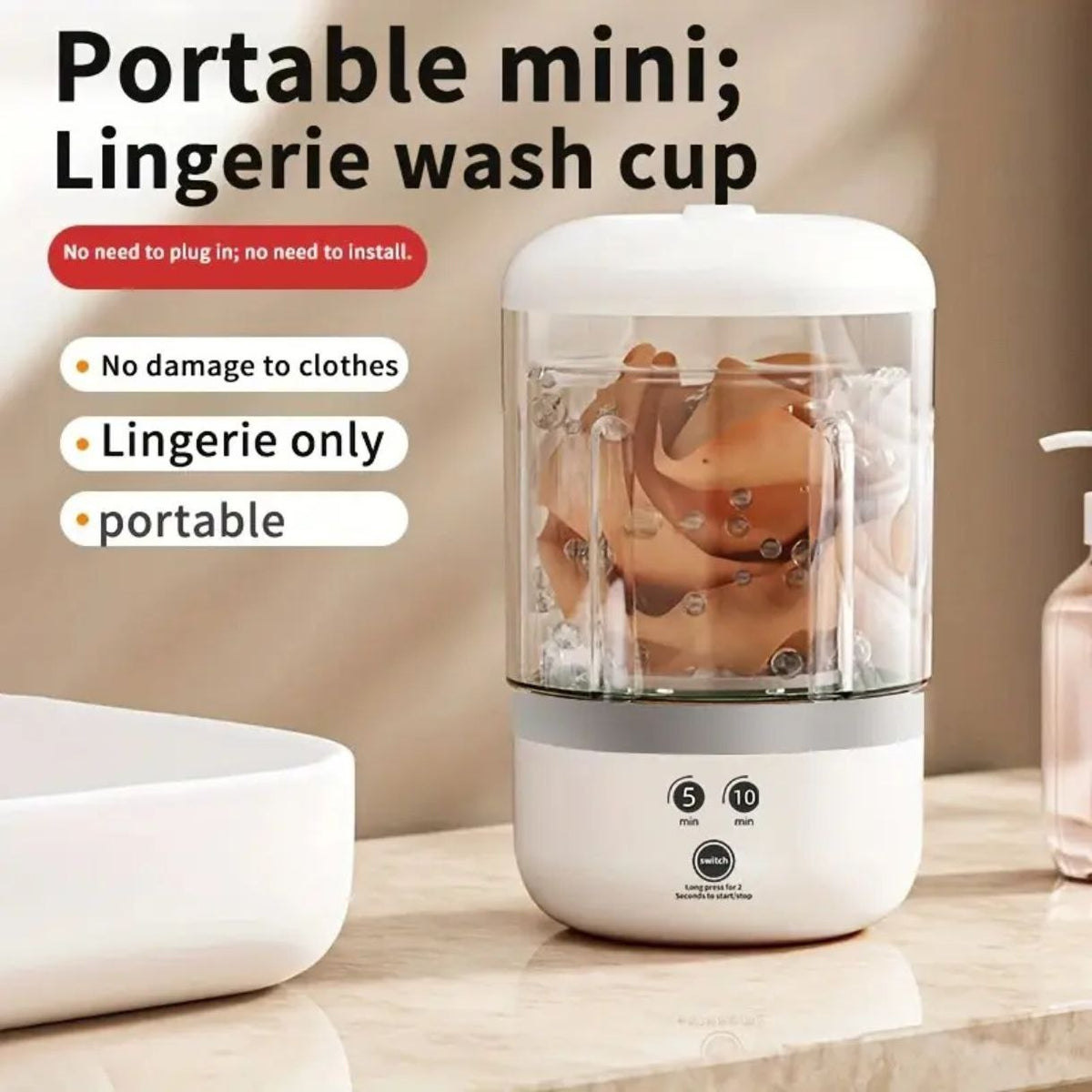 736 1L Rechargable Portable Washing Machine