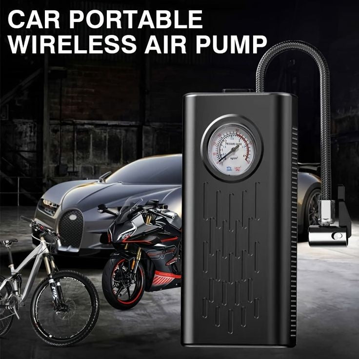 CAR PORTABLE WIRELESS AIR PUMP (RECHARGEABLE)
