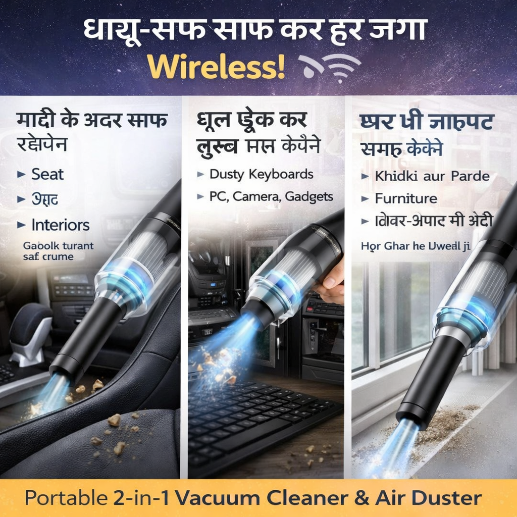 Portable Air Duster Wireless Vacuum Cleaner