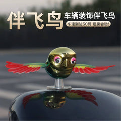 Metallic Flying Bird Statue For Car
