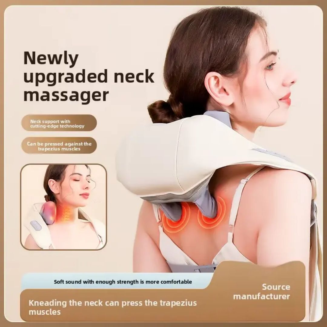 Rechargeable Neck Massager for Cervical Pain | Heat Therapy & Muscle Soreness Relief