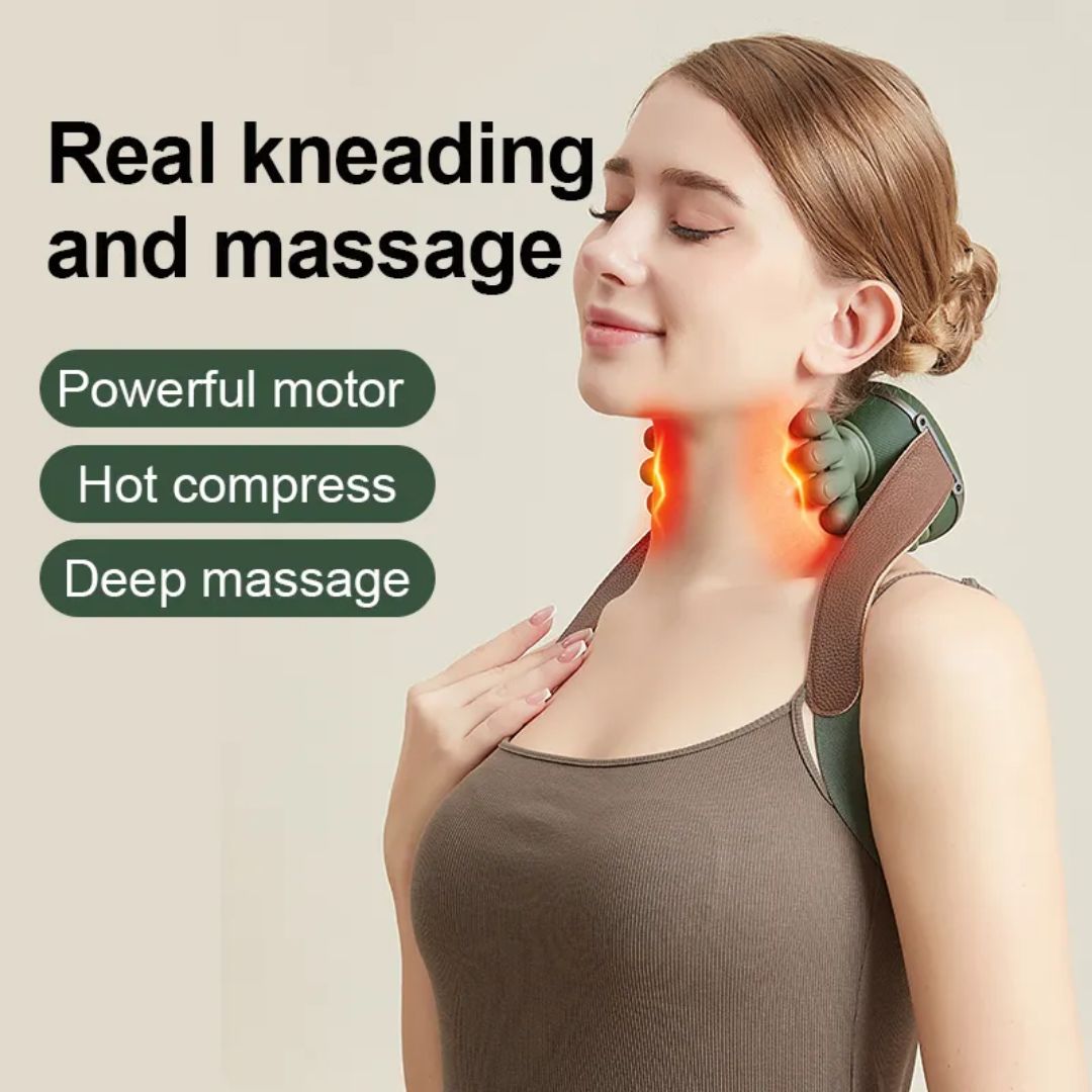 Premium Neck & Shoulder Massager with Heat | Deep Tissue Pain Relief & Adjustable Temperature