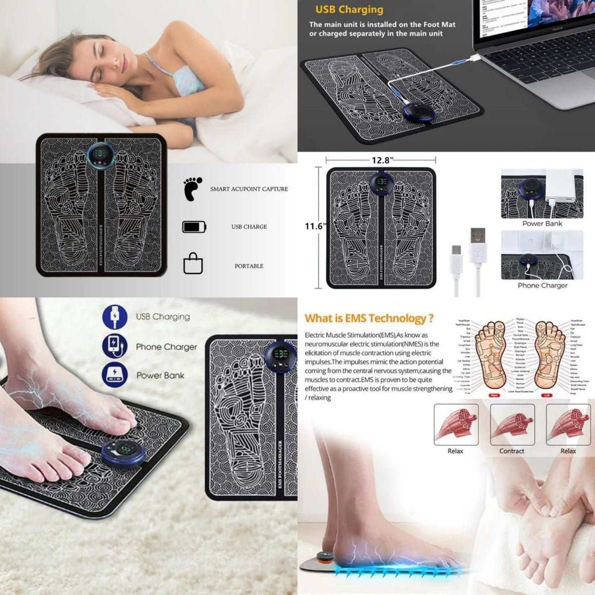 RECHARGABLE EMS FOOT MASSAGER